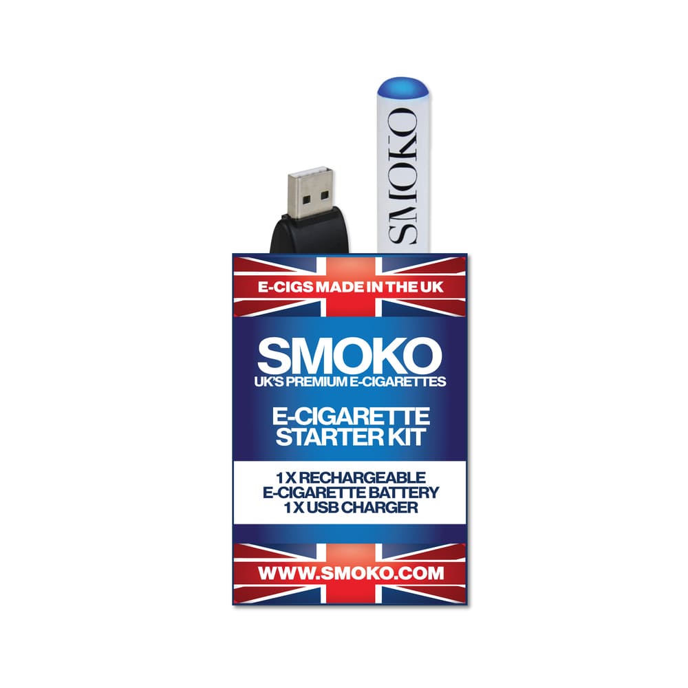 SMOKO E-Cigarette Starter Kit with Rechargeable E-Cig Battery + E-Cig USB Charger