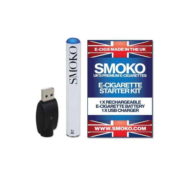 SMOKO E-Cigarette Starter Kit with Rechargeable E-Cig Battery + E-Cig USB Charger