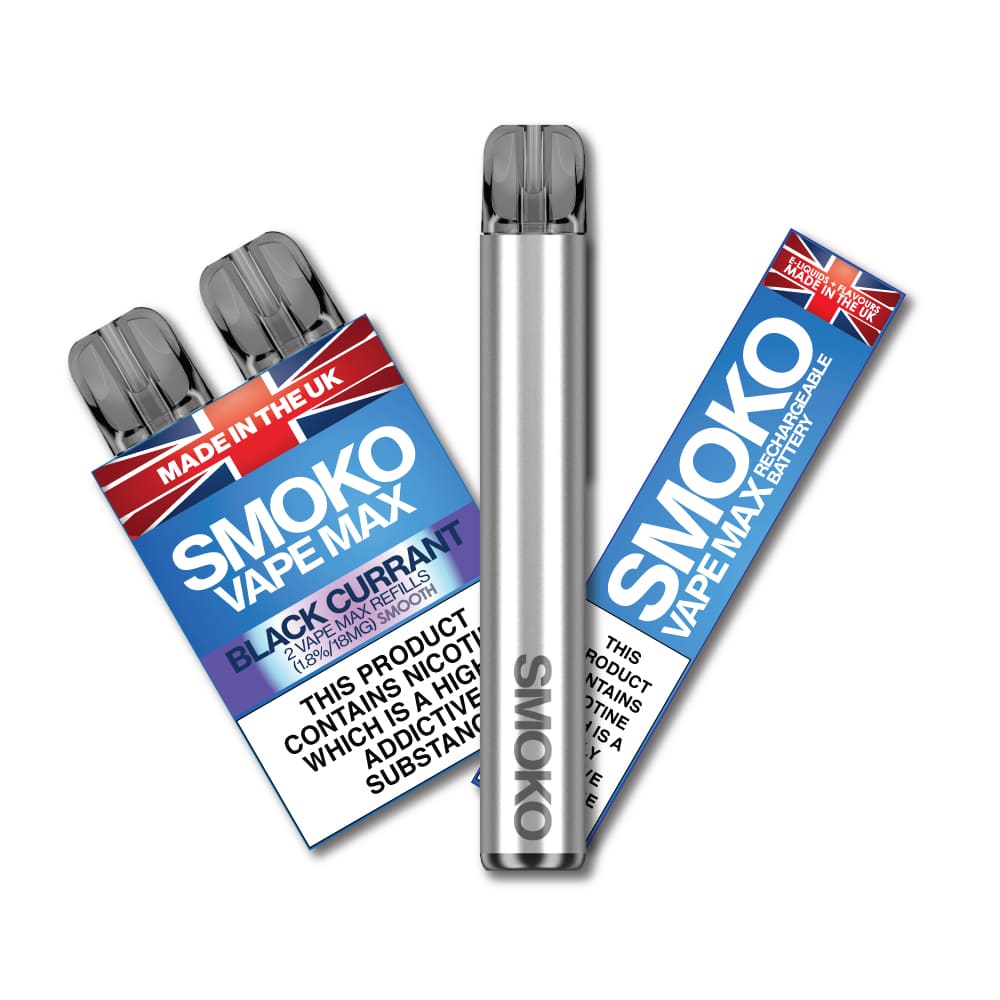 eBay - VAPE MAX STARTER KIT + 1 PACK BLACK CURRANT 1.8% SMOOTH VAPE MAX REFILLS - SMOKO E Cigarettes