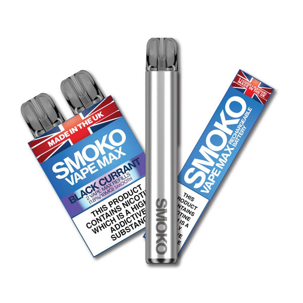 eBay - VAPE MAX STARTER KIT + 1 PACK BLACK CURRANT 1.8% SMOOTH VAPE MAX REFILLS - SMOKO E Cigarettes