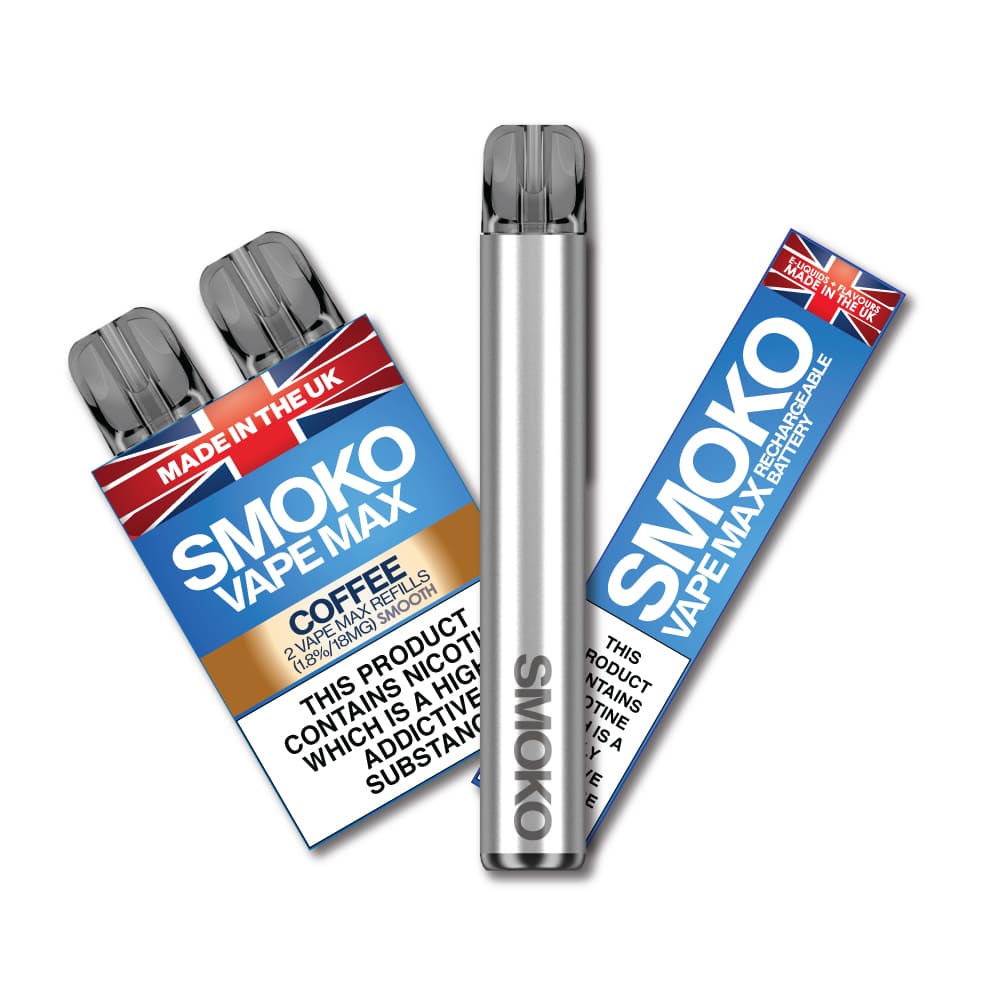 eBay - VAPE MAX STARTER KIT + 1 PACK COFFEE 1.8% SMOOTH VAPE MAX REFILLS - SMOKO E Cigarettes