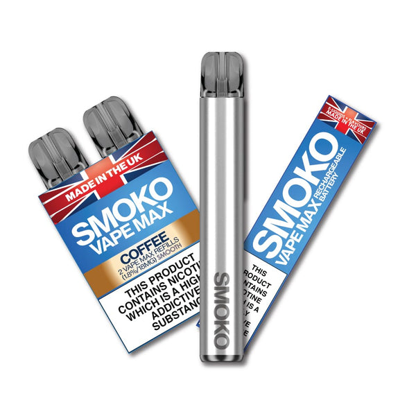 eBay - VAPE MAX STARTER KIT + 1 PACK COFFEE 1.8% SMOOTH VAPE MAX REFILLS - SMOKO E Cigarettes