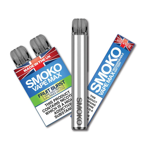 eBay - VAPE MAX STARTER KIT + 1 PACK FRUIT BURST 1.8% SMOOTH VAPE MAX REFILLS - SMOKO E Cigarettes