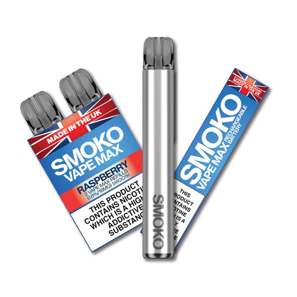 eBay - VAPE MAX STARTER KIT + 1 PACK RASPBERRY 1.8% SMOOTH VAPE MAX REFILLS - SMOKO E Cigarettes