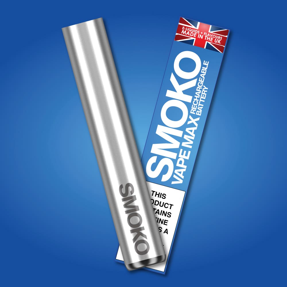 VAPE MAX BATTERY - SILVER OR BLACK - SMOKO E Cigarettes