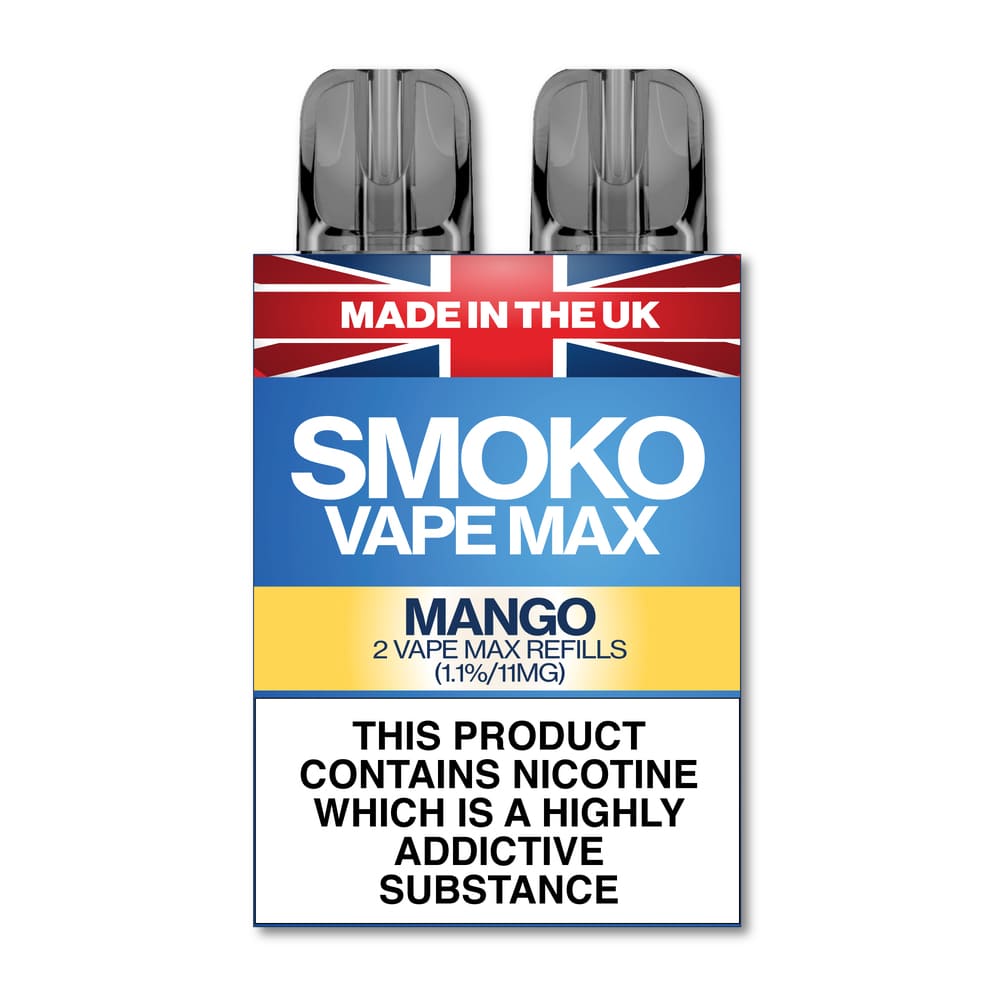 MANGO VAPE MAX REFILLS - MADE IN THE UK - SMOKO E-Cigarettes + Vapes