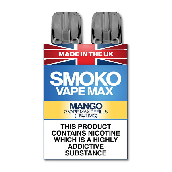 MANGO VAPE MAX REFILLS - MADE IN THE UK - SMOKO E-Cigarettes + Vapes