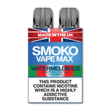 WATERMELON ICE VAPE MAX REFILLS - MADE IN THE UK - SMOKO E-Cigarettes + Vapes