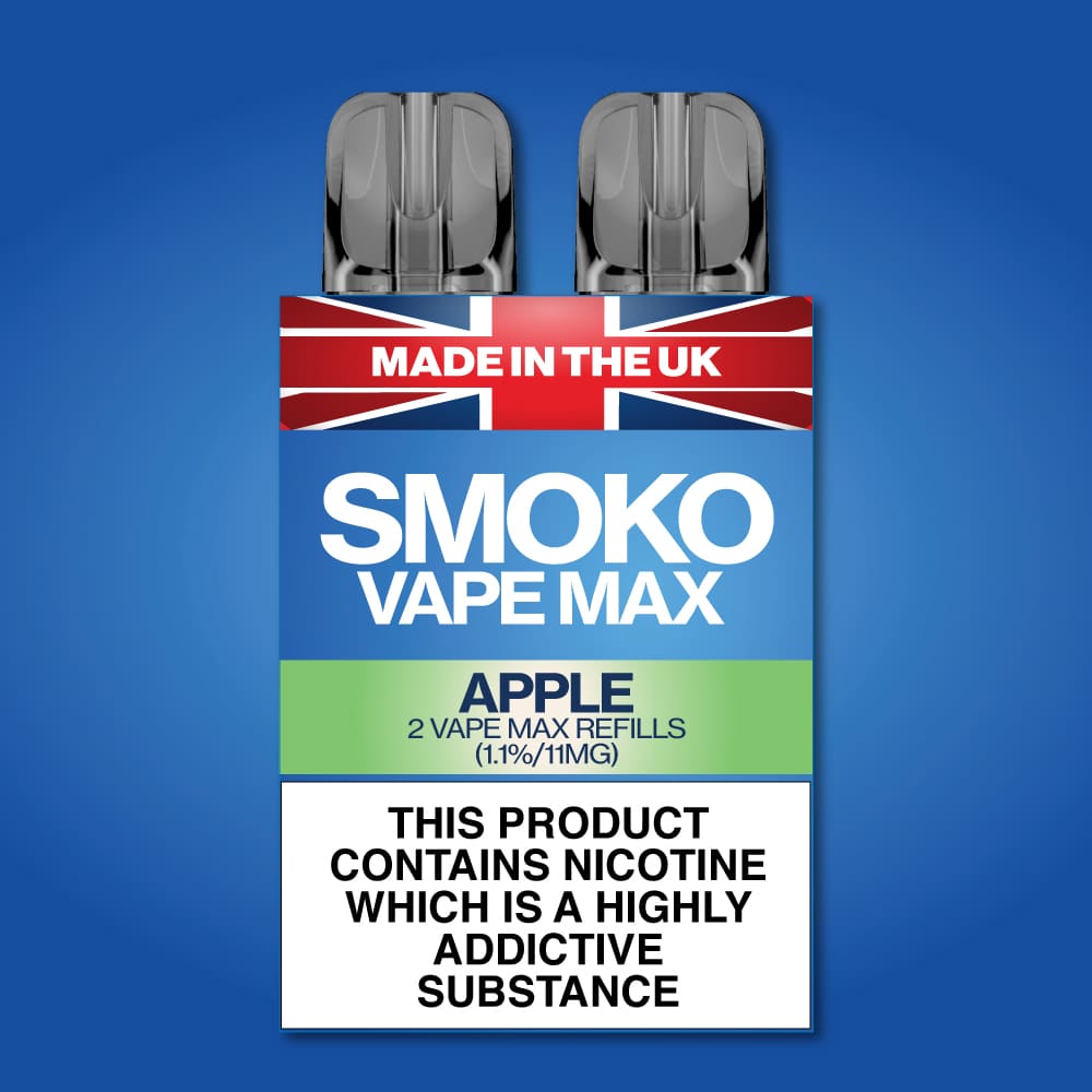 APPLE FLAVOUR VAPE MAX REFILLS - SMOKO E Cigarettes
