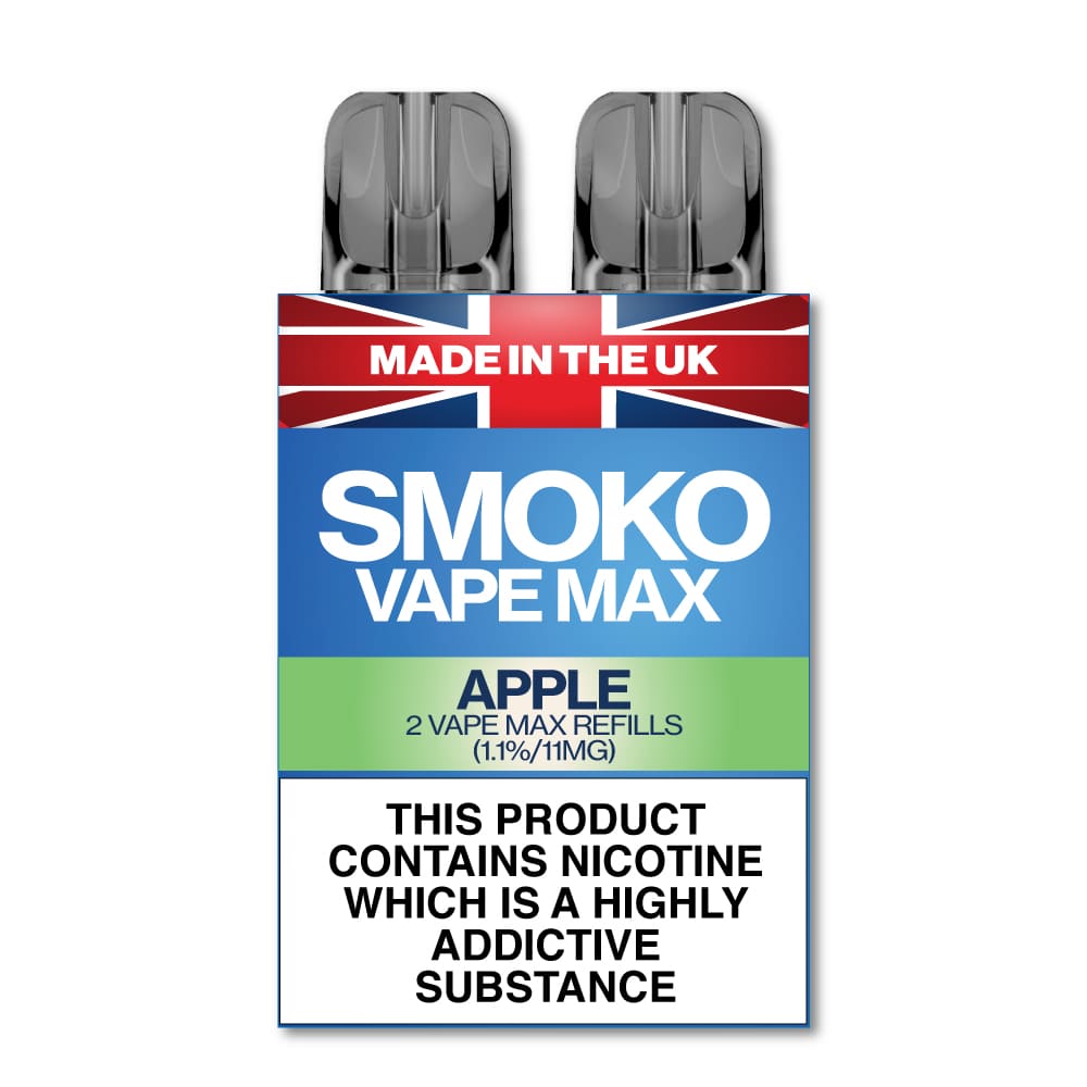 APPLE FLAVOUR VAPE MAX REFILLS - SMOKO E Cigarettes