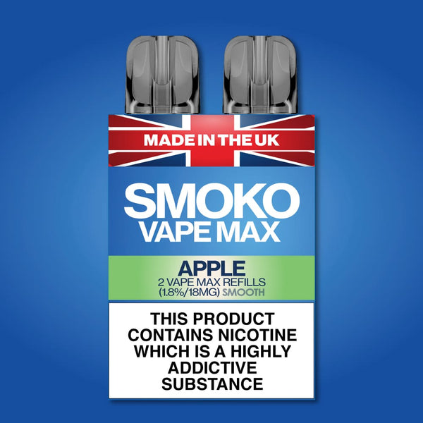 APPLE FLAVOUR VAPE MAX REFILLS - SMOKO E Cigarettes