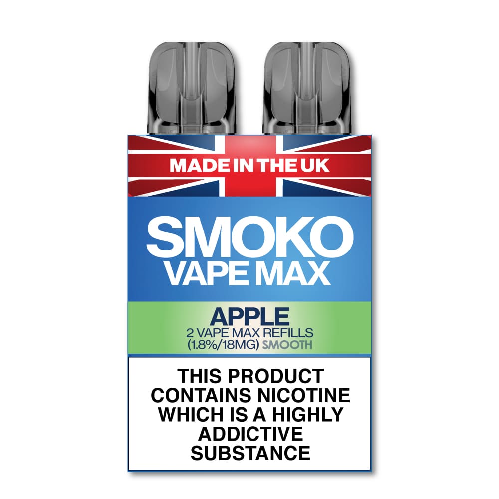 APPLE FLAVOUR VAPE MAX REFILLS - SMOKO E Cigarettes