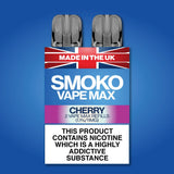 CHERRY FLAVOUR VAPE MAX REFILLS - SMOKO E Cigarettes