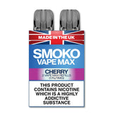 CHERRY FLAVOUR VAPE MAX REFILLS - SMOKO E Cigarettes