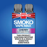 CHERRY FLAVOUR VAPE MAX REFILLS - SMOKO E Cigarettes