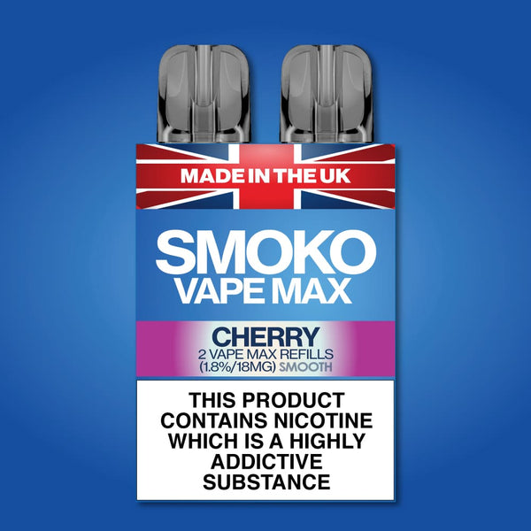CHERRY FLAVOUR VAPE MAX REFILLS - SMOKO E Cigarettes