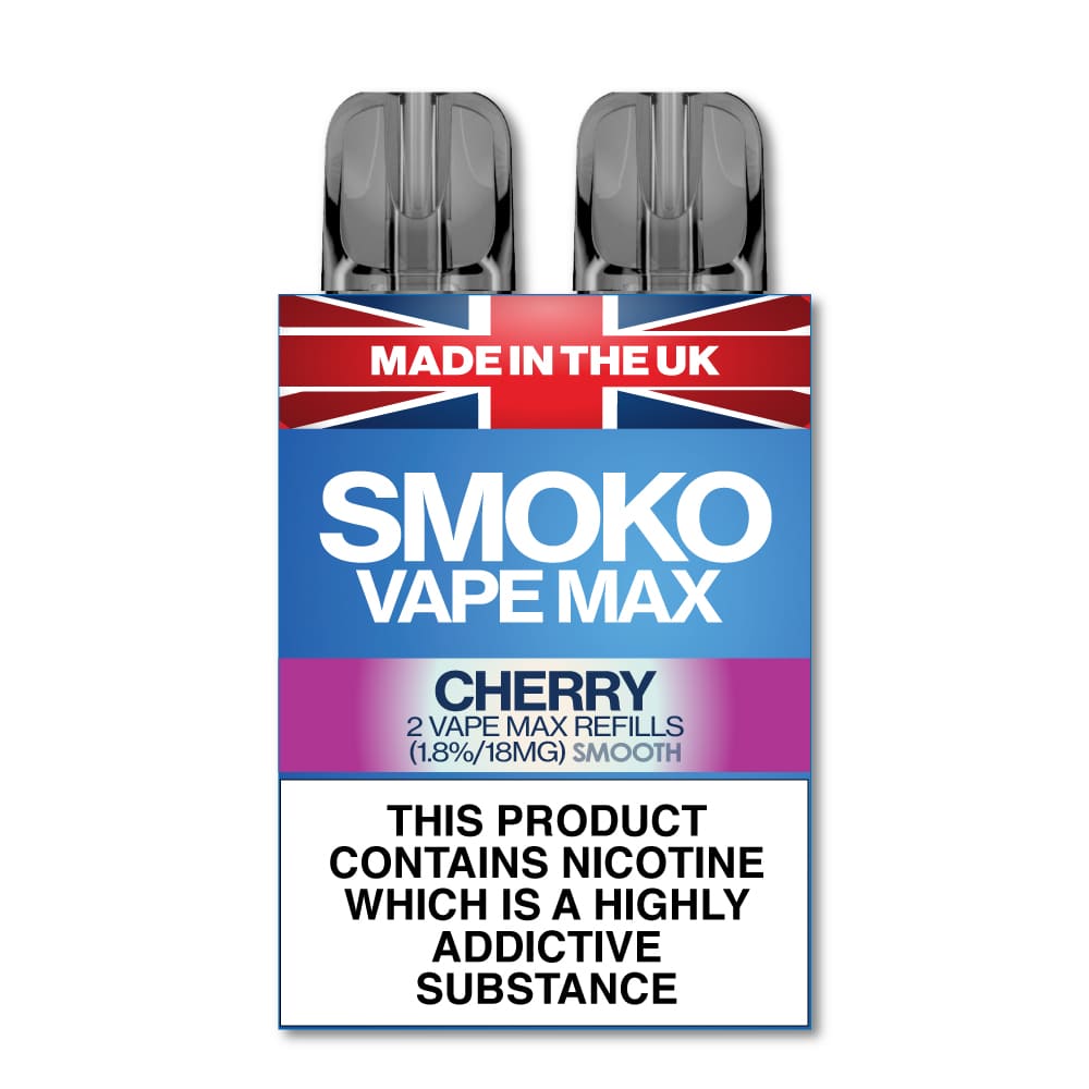 CHERRY FLAVOUR VAPE MAX REFILLS - SMOKO E Cigarettes