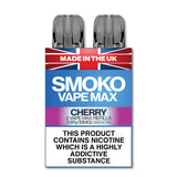 CHERRY FLAVOUR VAPE MAX REFILLS - SMOKO E Cigarettes