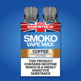COFFEE FLAVOUR VAPE MAX REFILLS - SMOKO E Cigarettes