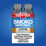 COFFEE FLAVOUR VAPE MAX REFILLS - SMOKO E Cigarettes