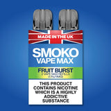 FRUIT BURST FLAVOUR VAPE MAX REFILLS - SMOKO E Cigarettes