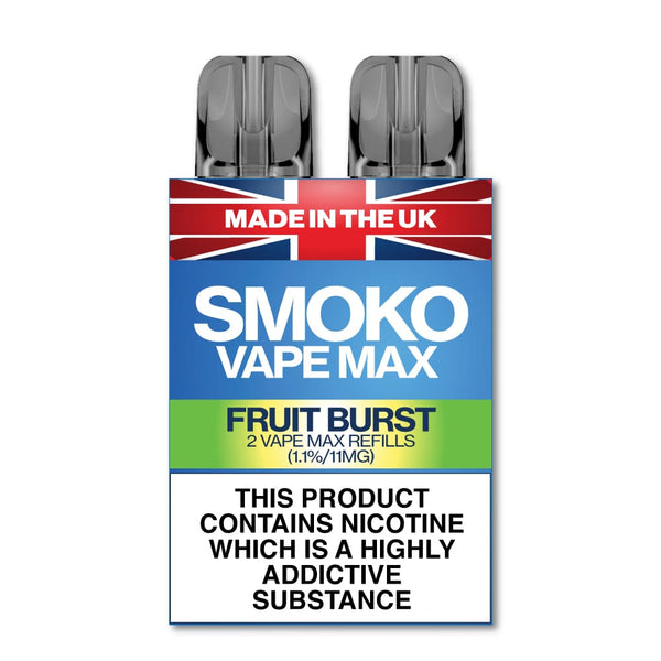 FRUIT BURST FLAVOUR VAPE MAX REFILLS - SMOKO E Cigarettes