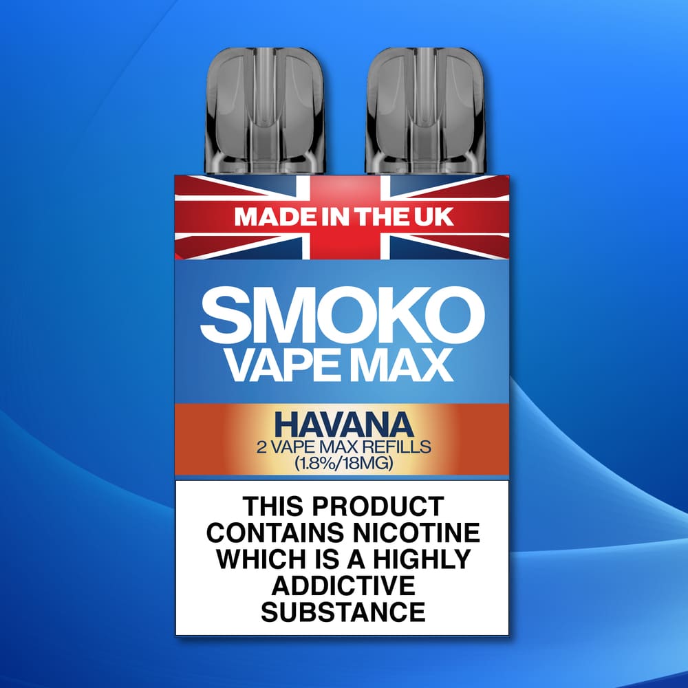 HAVANA CIGAR FLAVOUR VAPE MAX REFILLS MADE UK