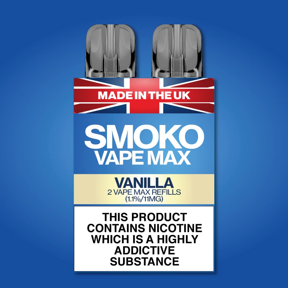 VANILLA FLAVOUR VAPE MAX REFILLS - SMOKO E Cigarettes