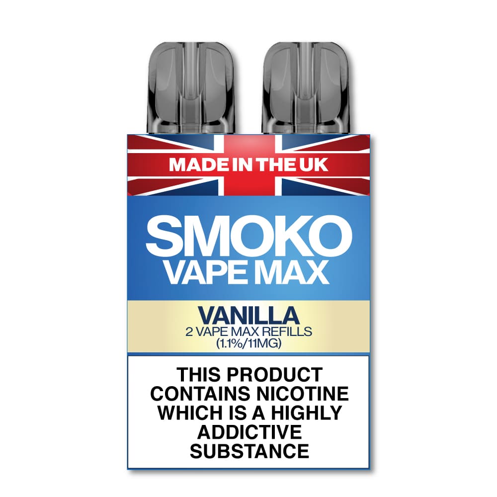 VANILLA FLAVOUR VAPE MAX REFILLS - SMOKO E Cigarettes