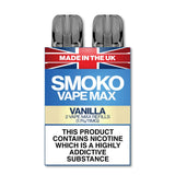 VANILLA FLAVOUR VAPE MAX REFILLS - SMOKO E Cigarettes