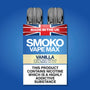 VANILLA FLAVOUR VAPE MAX REFILLS - SMOKO E Cigarettes