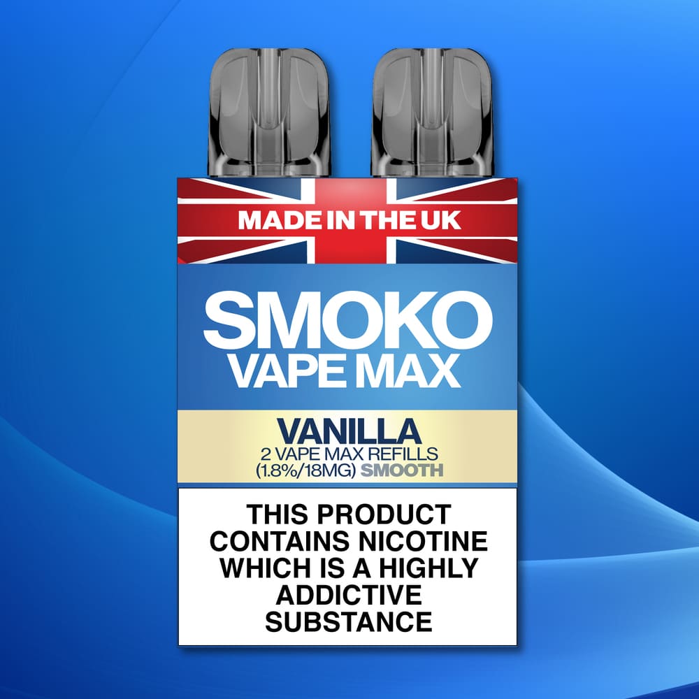 VANILLA VAPE MAX REFILLS MADE UK