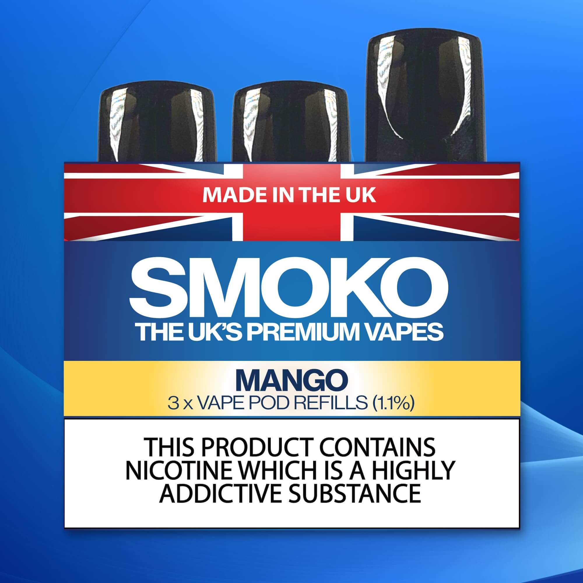 MANGO VAPE POD REFILLS UK MADE VAPE REFILLS