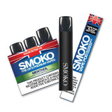 VAPE POD Starter Kit BLACK + 1 Pack MENTHOL 1.8% VAPE POD Refills - SMOKO E Cigarettes