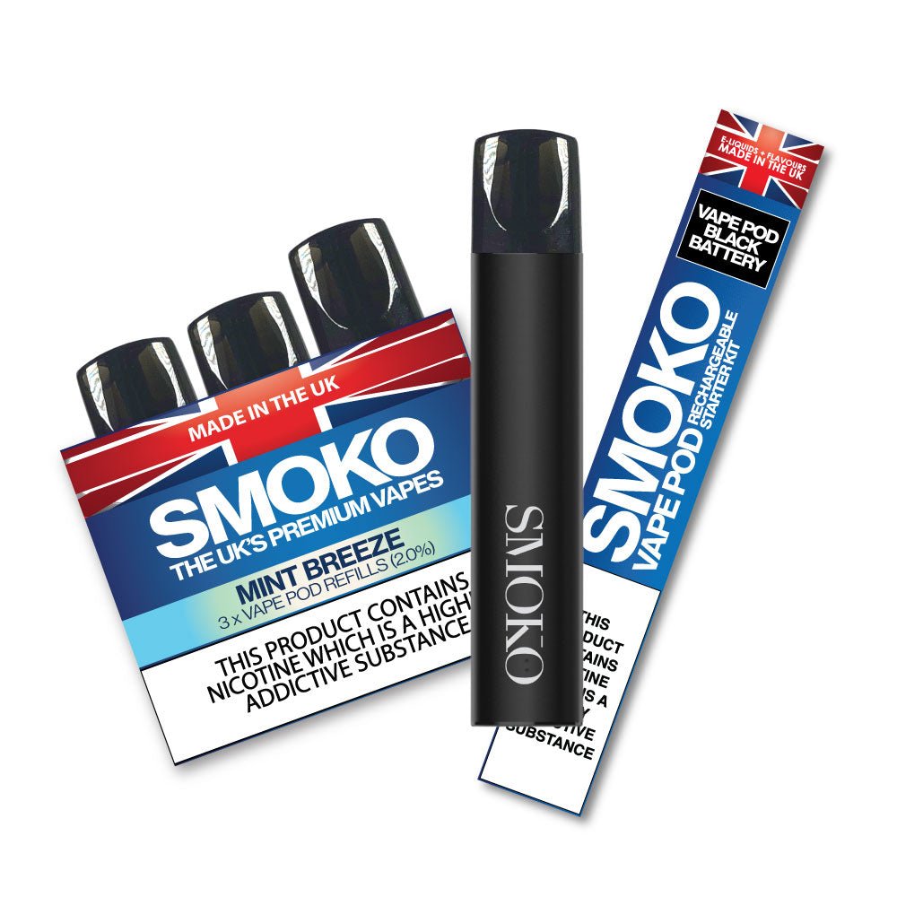 VAPE POD Starter Kit + 1 Pack MINT BREEZE 2.0% VAPE POD Refills