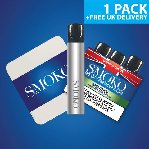 FREE VAPE POD DEAL + 1 PACK OF VAPE POD REFILLS - £10.99 (SAVE £14.99) - SMOKO E Cigarettes