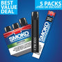 FREE VAPE POD DEAL + 5 PACK OF VAPE POD REFILLS - £45.00 (SAVE £22.44) - SMOKO E Cigarettes
