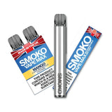 SMOKO VAPE MAX Starter Kit Deal - Silver Vape Max Battery + Mango Vape Max Refills 1.1% - Made in the UK