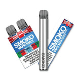 SMOKO VAPE MAX Starter Kit Deal - Silver VAPE MAX Battery + 1 Pack of Watermelon Ice VAPE MAX Refills - Made in the UK