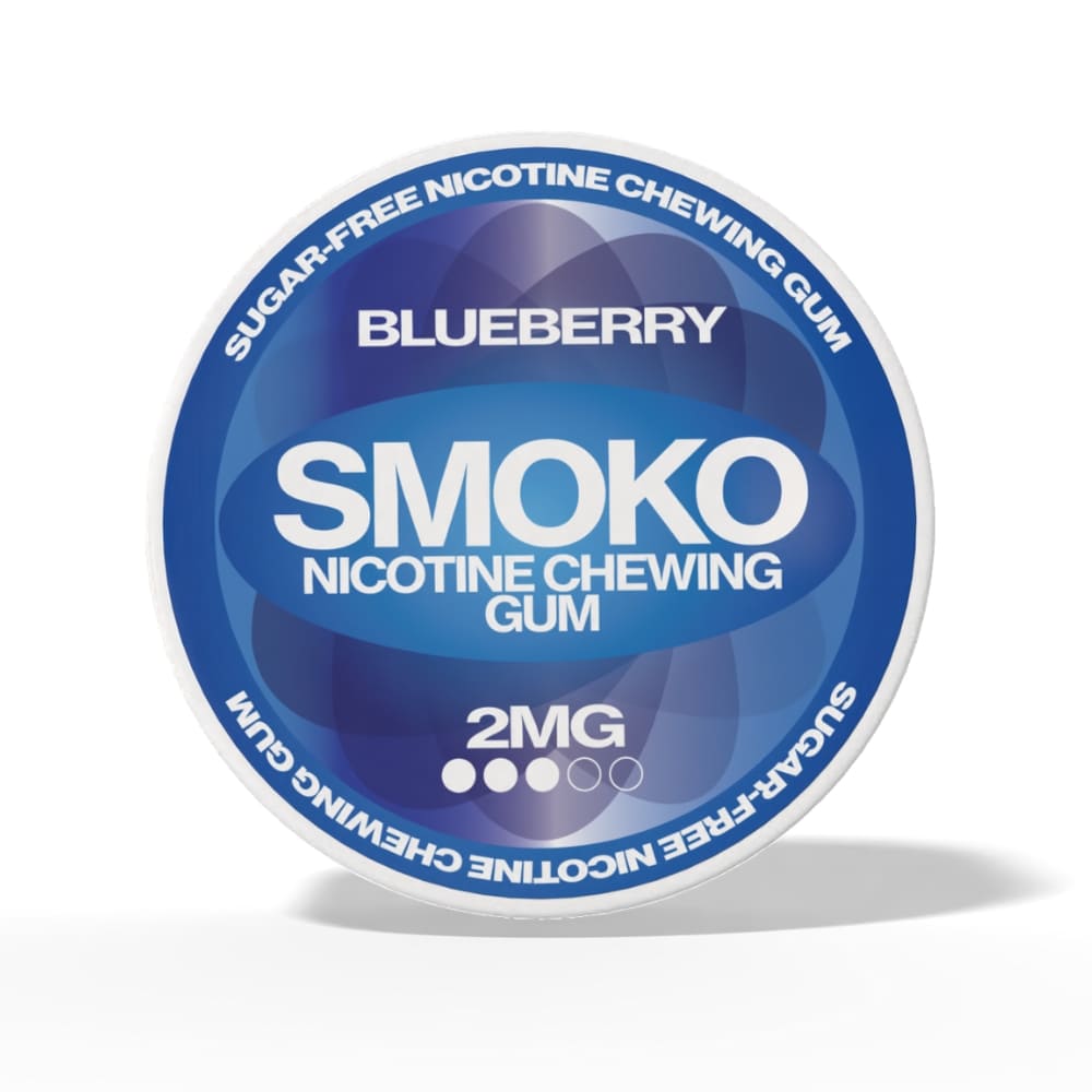 Blueberry 2MG Sugar - Free Nicotine Chewing Gum - SMOKO E Cigarettes