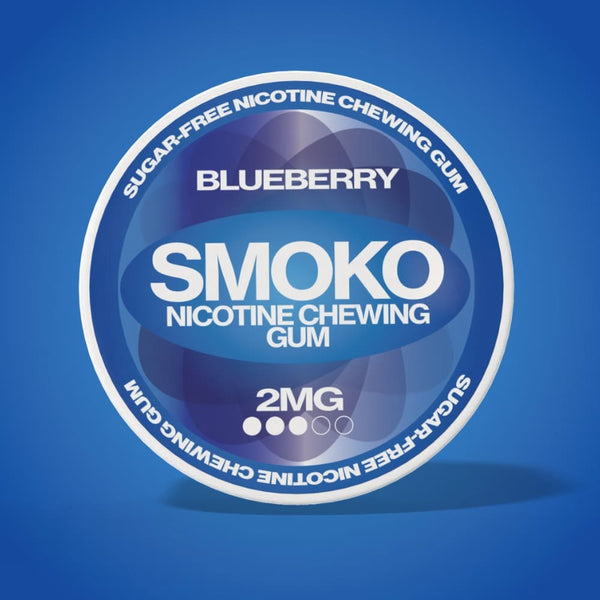 Blueberry 2MG Sugar - Free Nicotine Chewing Gum - SMOKO E Cigarettes