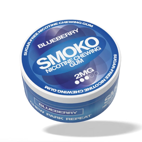 Blueberry 2MG Sugar - Free Nicotine Chewing Gum - SMOKO E Cigarettes