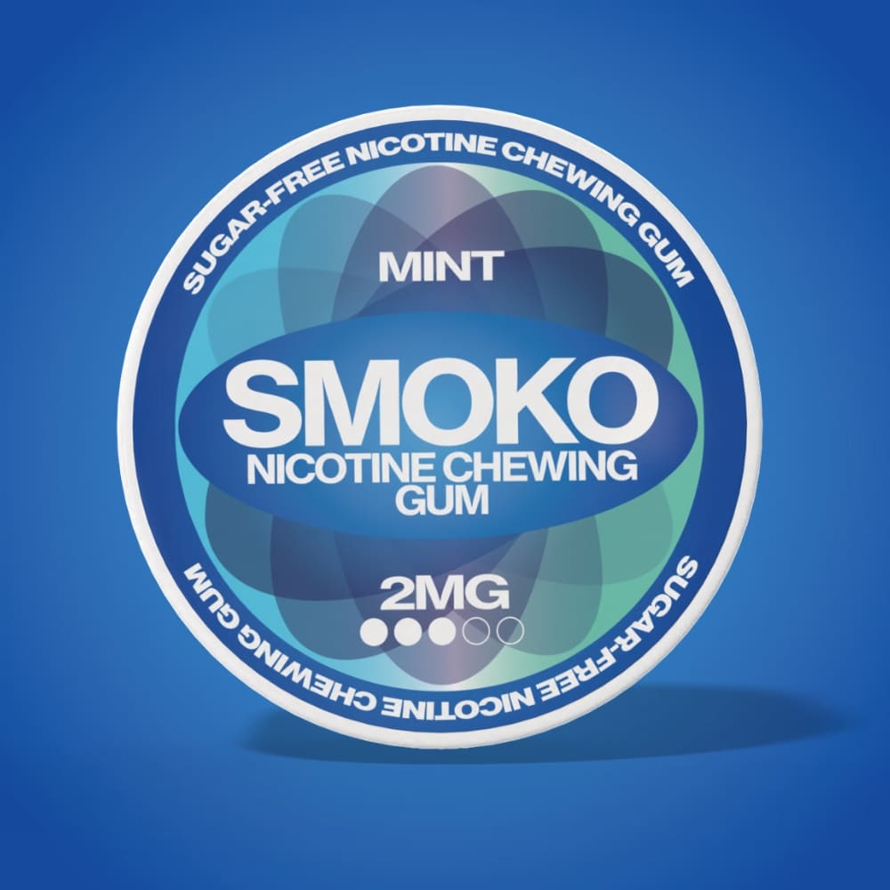 Mint 2MG Sugar - Free Nicotine Chewing Gum - SMOKO E Cigarettes