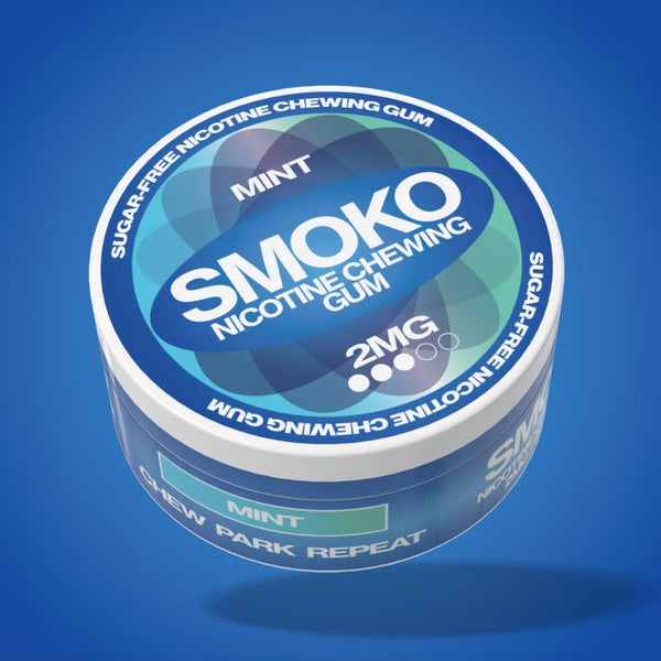 Mint 2MG Sugar - Free Nicotine Chewing Gum - SMOKO E Cigarettes