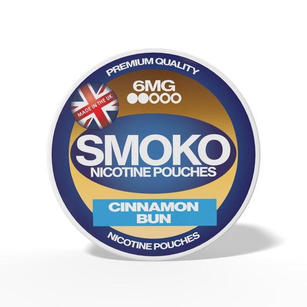SMOKO Nicotine Pouches - Cinnamon Bun Flavour - 6mg of nicotine - Made in the UK