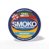 SMOKO Nicotine Pouches - Mango Flavour - 6mg of nicotine - Made in the UK