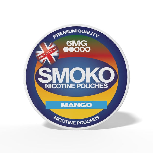 SMOKO Nicotine Pouches - Mango Flavour - 6mg of nicotine - Made in the UK