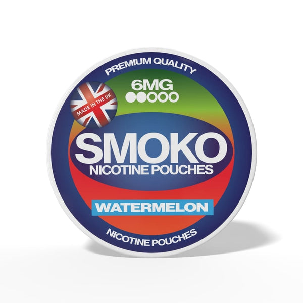 SMOKO Nicotine Pouches - Watermelon Flavour - 6mg of nicotine - Made in the UK