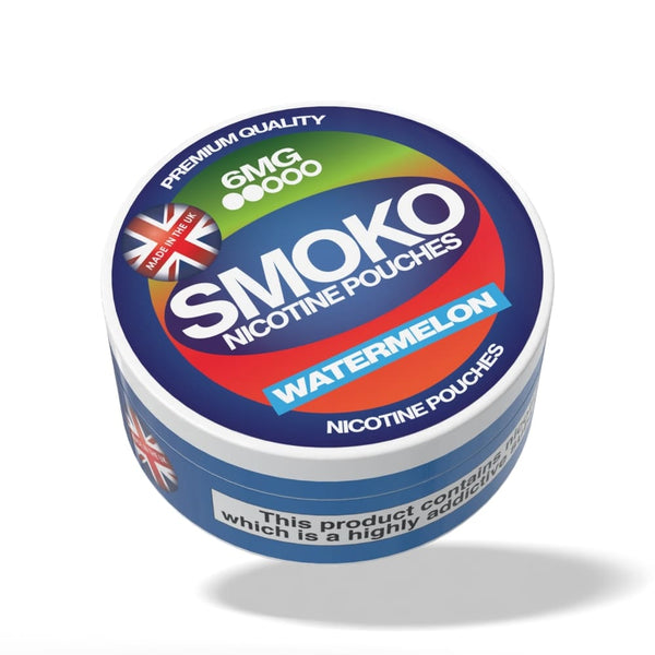 SMOKO Nicotine Pouches - Watermelon Flavour - 6mg of nicotine - Made in the UK