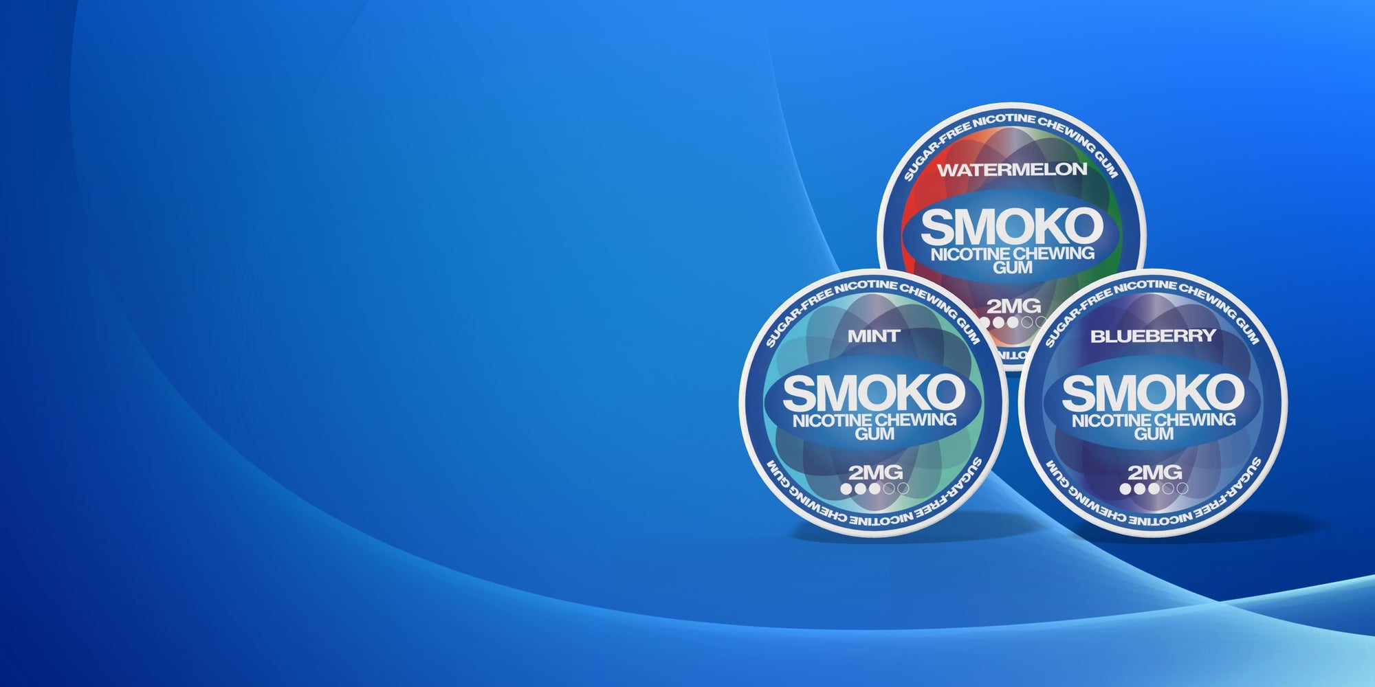 SMOKO Nicotine Gum 100% Sugar-Free and cuts the nicotine cravings